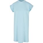 Dámské Tričkové šaty Build Your Brand v modré barvě v ležérním stylu z bavlny ve velikosti XXL s krátkým rukávem plus size 
