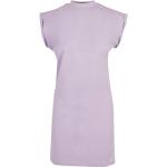 Dámské Tričkové šaty Build Your Brand v levandulové barvě v ležérním stylu z bavlny ve velikosti 3 XL s krátkým rukávem plus size 