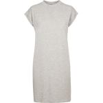 Dámské Tričkové šaty Build Your Brand v šedé barvě v ležérním stylu z bavlny ve velikosti 3 XL s krátkým rukávem plus size 