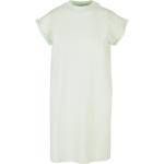 Dámské Tričkové šaty Build Your Brand v mátové barvě v ležérním stylu z bavlny ve velikosti 3 XL s krátkým rukávem plus size 