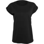Dámská  Dlouhá trička Build Your Brand v černé barvě z bavlny ve velikosti M 