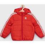 Dětské bundy s kapucí Dívčí v červené barvě ve velikosti 7 let ve slevě od značky adidas Originals z obchodu Answear.cz s poštovným zdarma 
