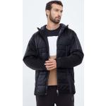 Pánské Zimní bundy s kapucí Nepromokavé v černé barvě z polyesteru ve velikosti L dlouhé 