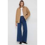 Dámské Designer Jarní & podzimní bundy Calvin Klein v béžové barvě z polyesteru ve velikosti M ve slevě 