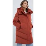 Dámské Designer Zimní bundy s kapucí Calvin Klein v červené barvě z polyesteru ve velikosti S dlouhé ve slevě 