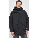 Pánské Designer Zimní bundy s kapucí Calvin Klein Jeans v černé barvě z polyesteru ve velikosti M dlouhé ve slevě 
