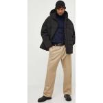 Pánské Designer Zimní bundy s kapucí Calvin Klein Jeans v černé barvě z polyesteru ve velikosti XXL plus size 