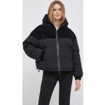 Dámské Zimní bundy s kapucí Emporio Armani v černé barvě z polyesteru ve velikosti 10 XL podšité - Black Friday slevy 