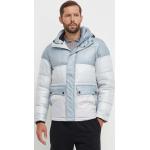 Pánské Zimní bundy s kapucí Guess Větruvzdorné v šedé barvě z polyesteru ve velikosti XXL plus size 