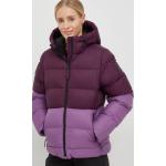 Dámské Zimní bundy s kapucí Helly Hansen ve fialové barvě z polyesteru ve velikosti S 