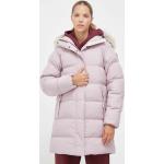 Dámské Zimní bundy s kapucí Helly Hansen Nepromokavé v růžové barvě ve velikosti M dlouhé 