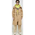 Dámské Bundy s kapucí HUGO v béžové barvě ve velikosti L dlouhé udržitelná móda 