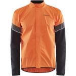 Pánské Cyklistické bundy Craft Nepromokavé Větruvzdorné v oranžové barvě ve velikosti XXL plus size 