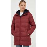 Dámské Zimní bundy s kapucí LEVI´S Nepromokavé v bordeaux červené z polyesteru ve velikosti L dlouhé 