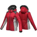 Dámské Zimní bundy s kapucí Colmar Prodyšné v šedé barvě z polyesteru ve velikosti XL s kapucí 