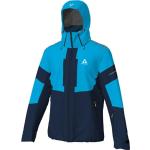 Pánské Zimní bundy s kapucí Fischer Sports Prodyšné v tmavě modré barvě ze síťoviny ve velikosti M se sněžným pásem 
