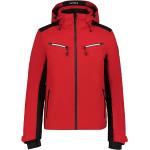Pánské Zimní bundy s kapucí Icepeak Nepromokavé Prodyšné v červené barvě z polyesteru s kapucí 