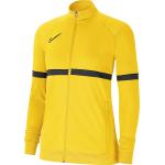 Dámské Bundy Nike Academy v žluté barvě z polyesteru ve velikosti XS ve slevě 