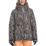 Dámské Zimní bundy s kapucí Nugget Prodyšné v olivové barvě z polyesteru se sněžným pásem s nýty ve slevě 