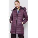 Dámské Zimní bundy s kapucí Pepe Jeans Nepromokavé ve fialové barvě z polyesteru ve velikosti S dlouhé ve slevě 