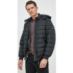 Pánské Zimní bundy s kapucí Pepe Jeans Nepromokavé v černé barvě z polyesteru ve velikosti L 