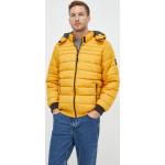 Pánské Zimní bundy s kapucí Pepe Jeans v žluté barvě z polyesteru ve velikosti XXL ve slevě plus size 