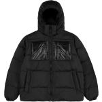 Pánské Bundy s kapucí adidas Originals v černé barvě z nylonu ve slevě na zimu 
