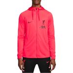 Pánské Bundy s kapucí Nike v červené barvě sportovní s motivem FC Liverpool ve slevě 