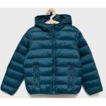 Dětské bundy s kapucí Dívčí v modré barvě sportovní prošívané z polyesteru ve velikosti 8 let od značky Tommy Hilfiger z obchodu Answear.cz s poštovným zdarma 