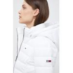 Dámské Zimní bundy s kapucí Tommy Hilfiger v bílé barvě ve velikosti L - Black Friday slevy 