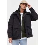 Pánské Zimní bundy s kapucí Tommy Hilfiger v černé barvě ve velikosti XXL plus size 