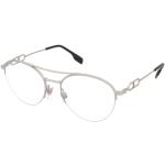Dámské Designer Dioptrické brýle Burberry ve stříbrné barvě v elegantním stylu 