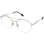 Dámské Designer Dioptrické brýle Burberry ve stříbrné barvě v elegantním stylu 