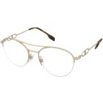 Dámské Designer Dioptrické brýle Burberry ve zlaté barvě v elegantním stylu 