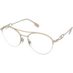 Dámské Designer Dioptrické brýle Burberry ve zlaté barvě v elegantním stylu 