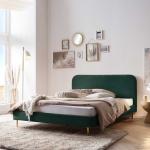 Jednolůžkové postele SalesFever ve zlaté barvě v moderním stylu ve slevě 
