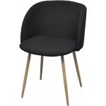 Židle v černé barvě v elegantním stylu 2 ks v balení ve slevě 