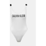 Dámské Designer Jednodílné plavky Calvin Klein v šedé barvě ve velikosti XS ve slevě 