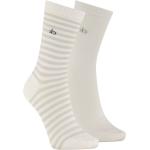 Dámské Designer Kotníkové ponožky Calvin Klein v bílé barvě s pruhovaným vzorem z bavlny ve velikosti 38 