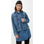 Dámské Designer Džínové bundy Calvin Klein v modré barvě z bavlny ve velikosti M 