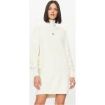 Dámské Designer Pletené šaty Calvin Klein v bílé barvě z bavlny ve velikosti XS 