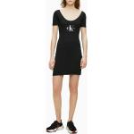 Dámské Designer Šaty Calvin Klein v černé barvě z bavlny ve velikosti L 