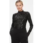 Dámská Designer  Trička s dlouhým rukávem Calvin Klein v černé barvě z bavlny ve velikosti XS s dlouhým rukávem 