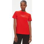 Dámská Designer  Trička Calvin Klein v červené barvě z bavlny ve velikosti S 