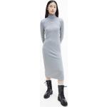 Dámské Designer Šaty Calvin Klein v šedé barvě z bavlny ve velikosti L s dlouhým rukávem 