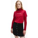 Dámská Designer  Trička Calvin Klein v bordeaux červené z bavlny ve velikosti XS 