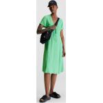 Dámské Designer Denní šaty Calvin Klein v zelené barvě z viskózy ve velikosti M s krátkým rukávem s výstřihem do V 