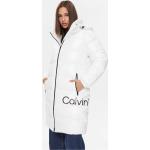 Dámské Designer Bundy s kapucí Calvin Klein v bílé barvě z polyesteru ve velikosti XS 