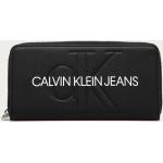 Dámské Designer Luxusní peněženky Calvin Klein Jeans v černé barvě 