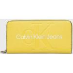 Dámské Designer Luxusní peněženky Calvin Klein Jeans v žluté barvě 